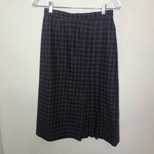 Plaid Wool Blend Skirt Size 5